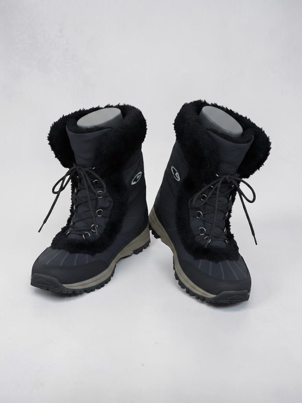Champion Neveah Winter faux fur lined lace-up boots black sz 9